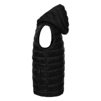 LIBERTY HOOD VEST KID, Kinder-Weste mit Kapuze, Schwarz