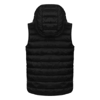 LIBERTY HOOD VEST KID, Kinder-Weste mit Kapuze, Schwarz