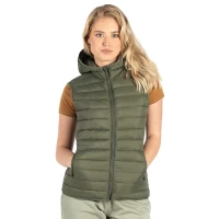 LIBERTY HOOD VEST WOMEN, Damen-Weste mit Kapuze, Olive
