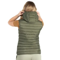LIBERTY HOOD VEST WOMEN, Damen-Weste mit Kapuze, Olive