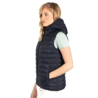 LIBERTY HOOD VEST WOMEN, Damen-Weste mit Kapuze, Blau