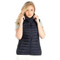 LIBERTY HOOD VEST WOMEN, Damen-Weste mit Kapuze, Blau