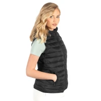 LIBERTY HOOD VEST WOMEN, Damen-Weste mit Kapuze, Schwarz