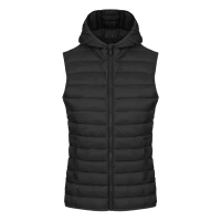 LIBERTY HOOD VEST WOMEN, Damen-Weste mit Kapuze, Schwarz