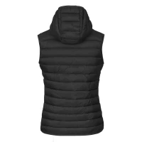 LIBERTY HOOD VEST WOMEN, Damen-Weste mit Kapuze, Schwarz