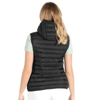 LIBERTY HOOD VEST WOMEN, Damen-Weste mit Kapuze, Schwarz