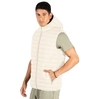 LIBERTY HOOD VEST MEN, Weste mit Kapuze, Weiss gebrochen