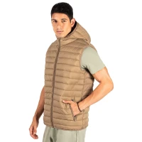 LIBERTY HOOD VEST MEN, Weste mit Kapuze, Hellbraun Braun