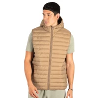 LIBERTY HOOD VEST MEN, Weste mit Kapuze, Hellbraun Braun