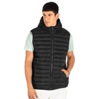 LIBERTY HOOD VEST MEN, Weste mit Kapuze, Schwarz
