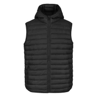 LIBERTY HOOD VEST MEN, Weste mit Kapuze, Schwarz