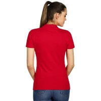 UNA, Damen-Poloshirt, 180 g/m2, Rot