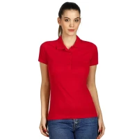 UNA, Damen-Poloshirt, 180 g/m2, Rot