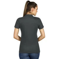 UNA, Damen-Poloshirt, 180 g/m2, Dunkelgrau
