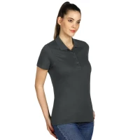 UNA, Damen-Poloshirt, 180 g/m2, Dunkelgrau