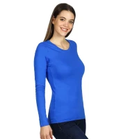 MISS, Damen-Langarmshirt aus Baumwolle, 160 g/m2, Königsblau