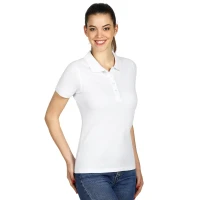 SUNNY, Damen-Poloshirt, 180 g/m2, Weiss