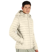 LIBERTY JACKET MEN, Gesteppte Jacke mit Kapuze, Weiss gebrochen