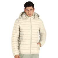 LIBERTY JACKET MEN, Gesteppte Jacke mit Kapuze, Weiss gebrochen