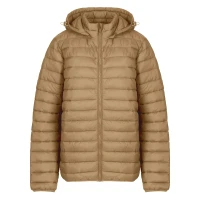 LIBERTY JACKET MEN, Gesteppte Jacke mit Kapuze, Hellbraun Braun