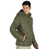 LIBERTY JACKET MEN, Gesteppte Jacke mit Kapuze, Olive