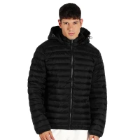 LIBERTY JACKET MEN, Gesteppte Jacke mit Kapuze, Schwarz