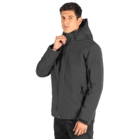 TROOPER, softshell jakna sa skidajućom kapuljačom, tamno siva