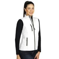 SKIPPER VEST WOMEN, women's softshell bodywarmer, white