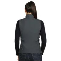 SKIPPER VEST WOMEN, women's softshell bodywarmer, dark gray