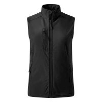 SKIPPER VEST WOMEN, Damen SoftshellWeste, Schwarz