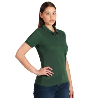 GO GREEN LADY, Damen-Poloshirt, 180 g/m2, Waldgrün