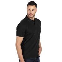 GO GREEN, Poloshirt, 180 g/m2, Schwarz