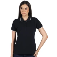 ATLANTIC LADY, Damen-Poloshirt, 190 g/m2, Blau