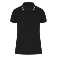 ATLANTIC LADY, Damen-Poloshirt, 190 g/m2, Schwarz