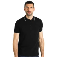 ATLANTIC, Poloshirt, 190 g/m2, Schwarz