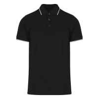 ATLANTIC, Poloshirt, 190 g/m2, Schwarz