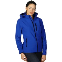 PROTECT WOMEN, Damen SoftshellJacke mit abnehmbarer Kapuze, Königsblau