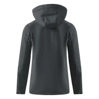 PROTECT WOMEN, Damen SoftshellJacke mit abnehmbarer Kapuze, Dunkelgrau