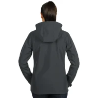 PROTECT WOMEN, Damen SoftshellJacke mit abnehmbarer Kapuze, Dunkelgrau