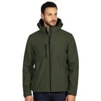 PROTECT MEN, softshell jakna sa skidajućom kapuljačom, maslinasta
