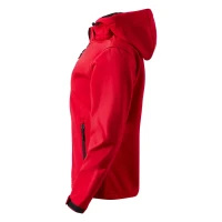 PROTECT MEN, Unisex softshellJacke mit abnehmbarer Kapuze, Rot