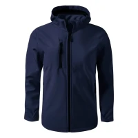 PROTECT MEN, softshell jacket with detachable hood, blue
