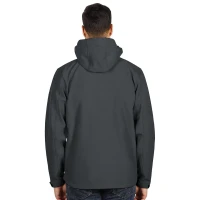 PROTECT MEN, Unisex softshellJacke mit abnehmbarer Kapuze, Dunkelgrau