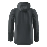 PROTECT MEN, Unisex softshellJacke mit abnehmbarer Kapuze, Dunkelgrau