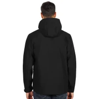 PROTECT MEN, Unisex softshellJacke mit abnehmbarer Kapuze, Schwarz