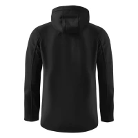 PROTECT MEN, Unisex softshellJacke mit abnehmbarer Kapuze, Schwarz