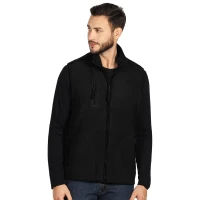 POLARIS VEST, Polar-Fleece-Weste, 280 g/m2, Schwarz