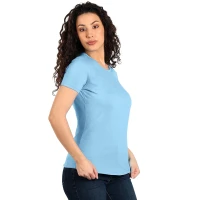 MASTER LADY, Damen-Baumwoll-T-Shirt, 150 g/m2, Hellblau