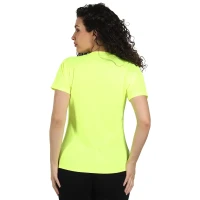 CROSSFIT LADY, women's t-shirt, 100% polyester, neon yellow