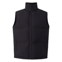HUSKY VEST, Unisex wattierte Weste, Schwarz